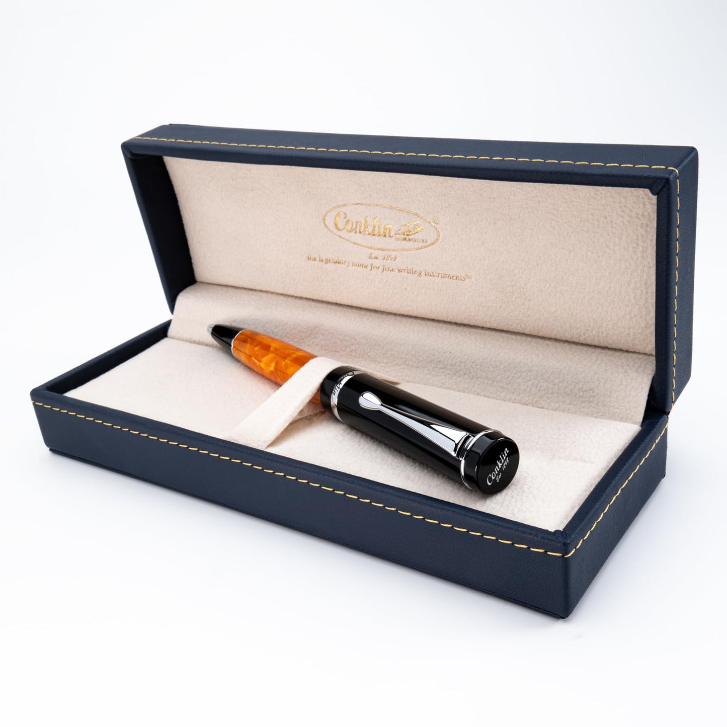 Conklin Duragraph Ballpoint Pen in Orange Nights – High-End Writing Tool with Stylish Design, Best
