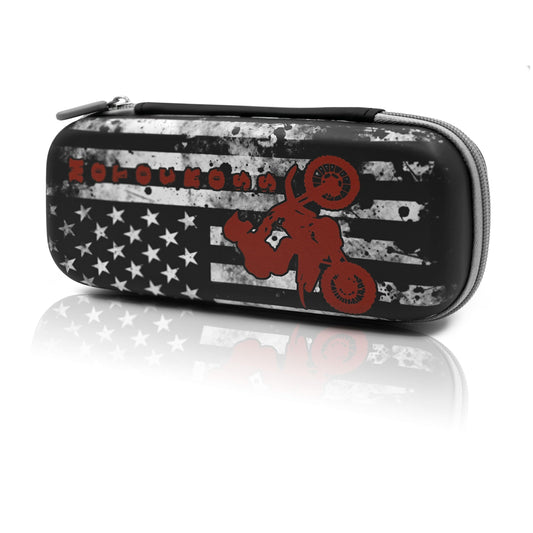 WtallasiSei Motocross Pencil Case Zip Pencil Box Multi Pouch Holder Desk Organizer For Boys Girls