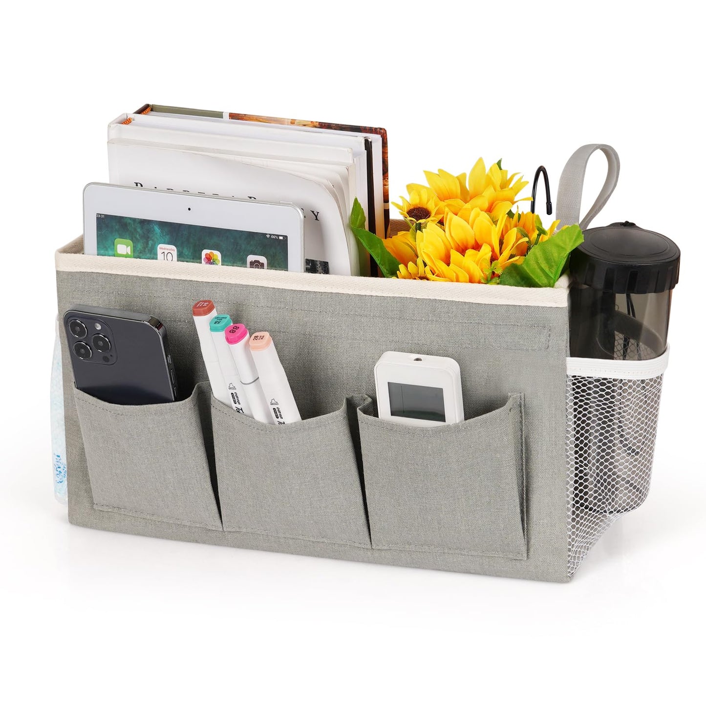 Ozzptuu Bedside Caddy Bedside Storage Bag for Headboards/Bunk Bed