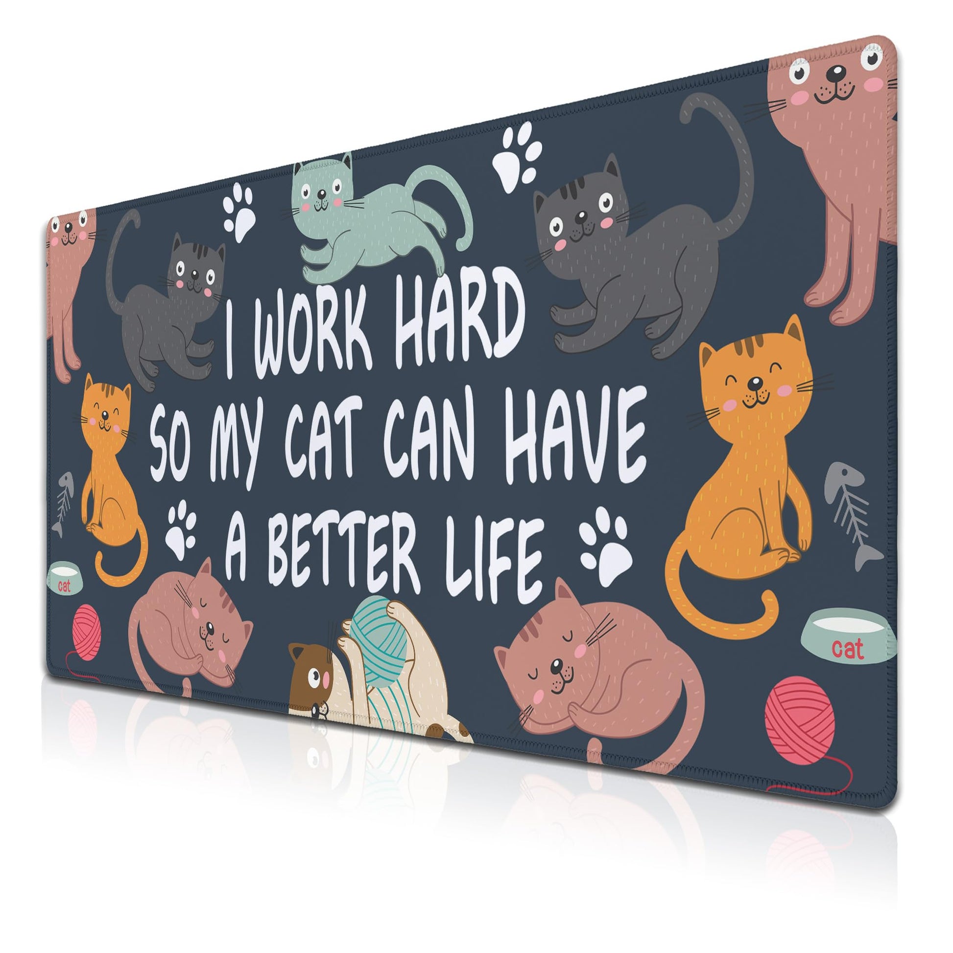 Samgula Full Size Mouse Pad Funny Cat Cute Gaming Mouse Pad Extra Large Mouse Pads Computer Mat