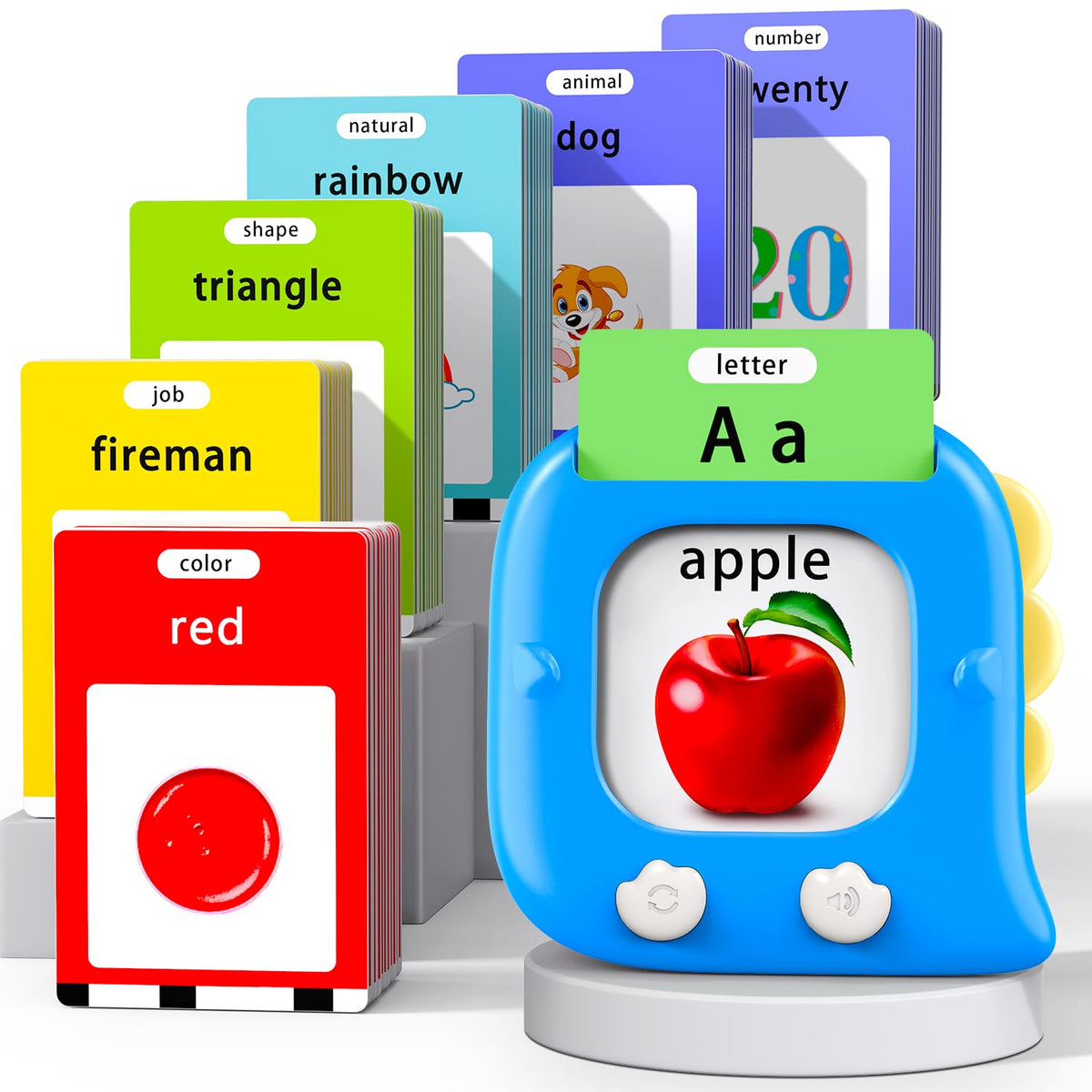 Kidzdo Talking Flash Cards with 254 Words, Birthday Gifts for 3 4 5 6 Year Old, Educational ABCs
