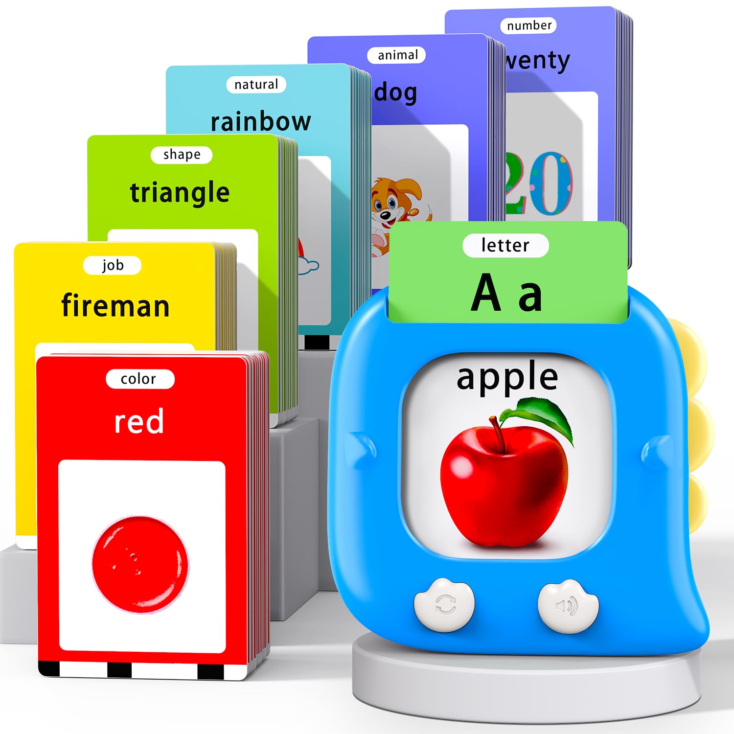 Kidzdo Talking Flash Cards with 254 Words, Birthday Gifts for 3 4 5 6 Year Old, Educational ABCs