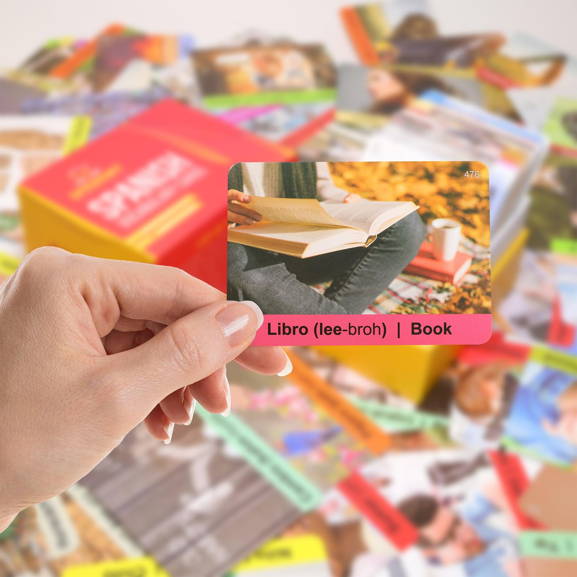 Spanish Vocabulary Cards for Kids & Adults Beginners - 276 Bilingual Study Cards 720 Words with