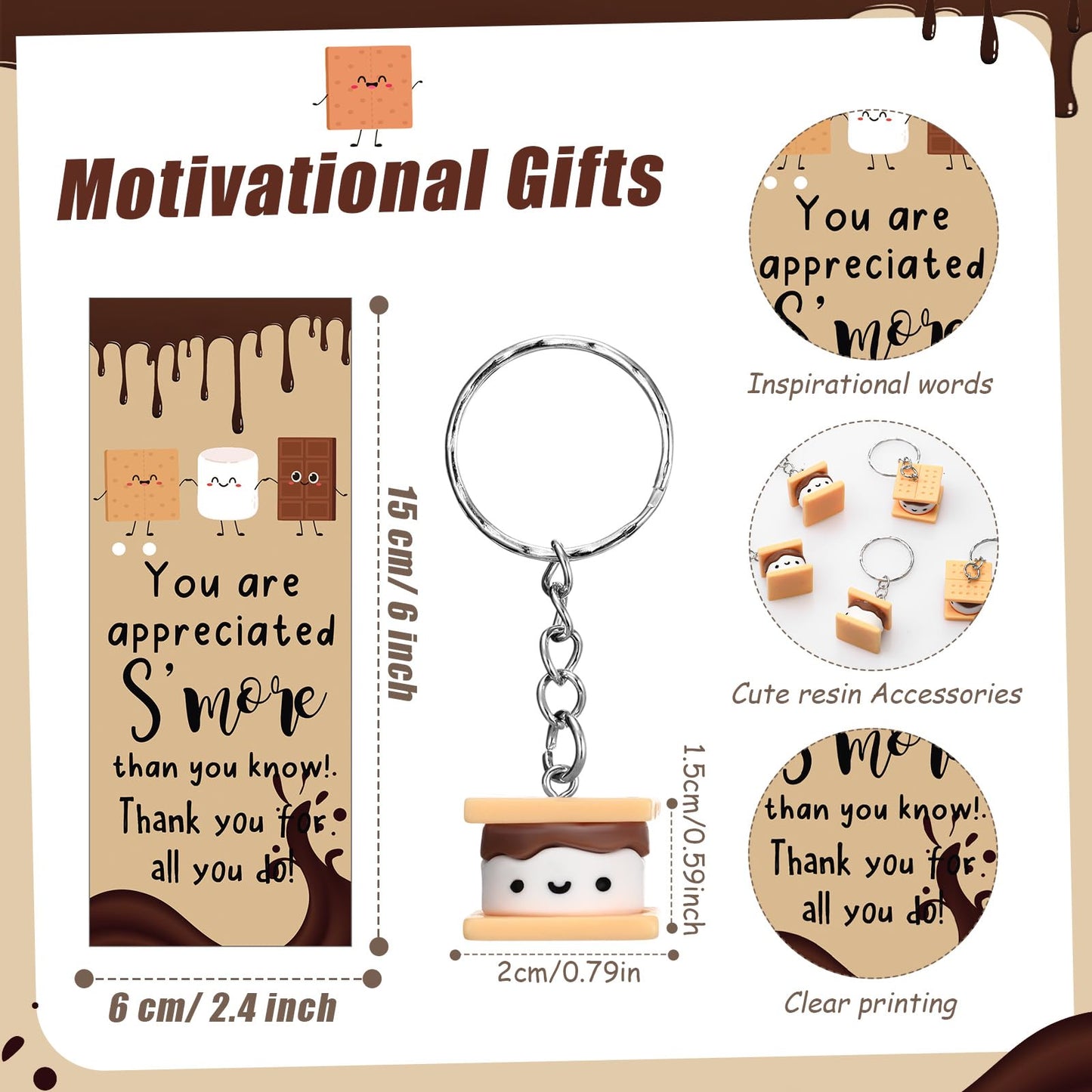 Sayglossy 75 Set Back to School Smore Gifts Bulk, Smore Pens Keychains