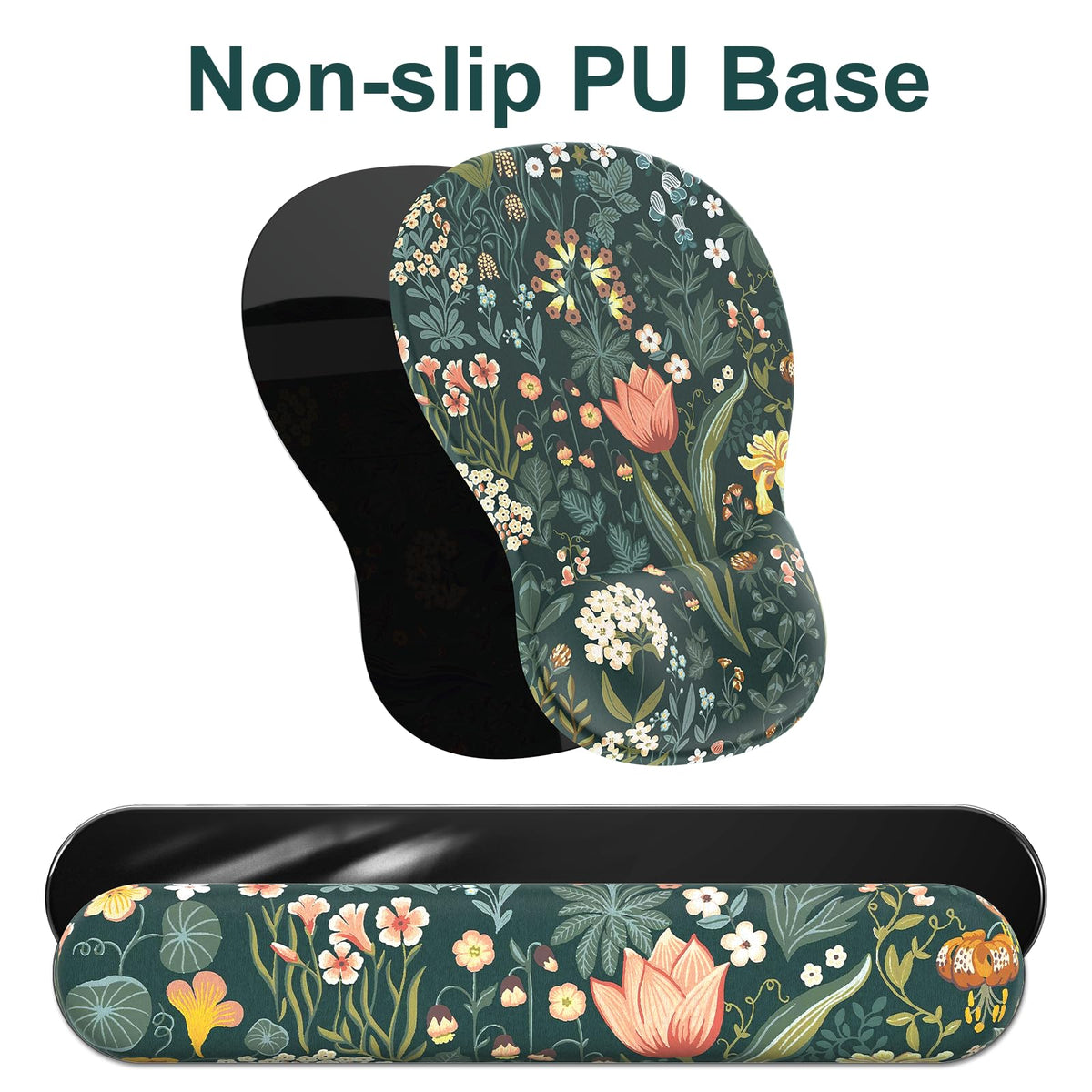 Ergonomic Mouse Pad with Wrist Rest and Keyboard Wrist Rest, Gel Mousepad