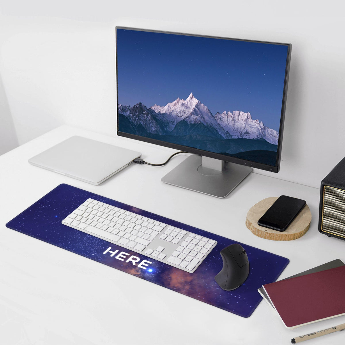 ANSTING Custom Desk Mat Personalized Large Mouse Pad with Photo 12x31.5inch