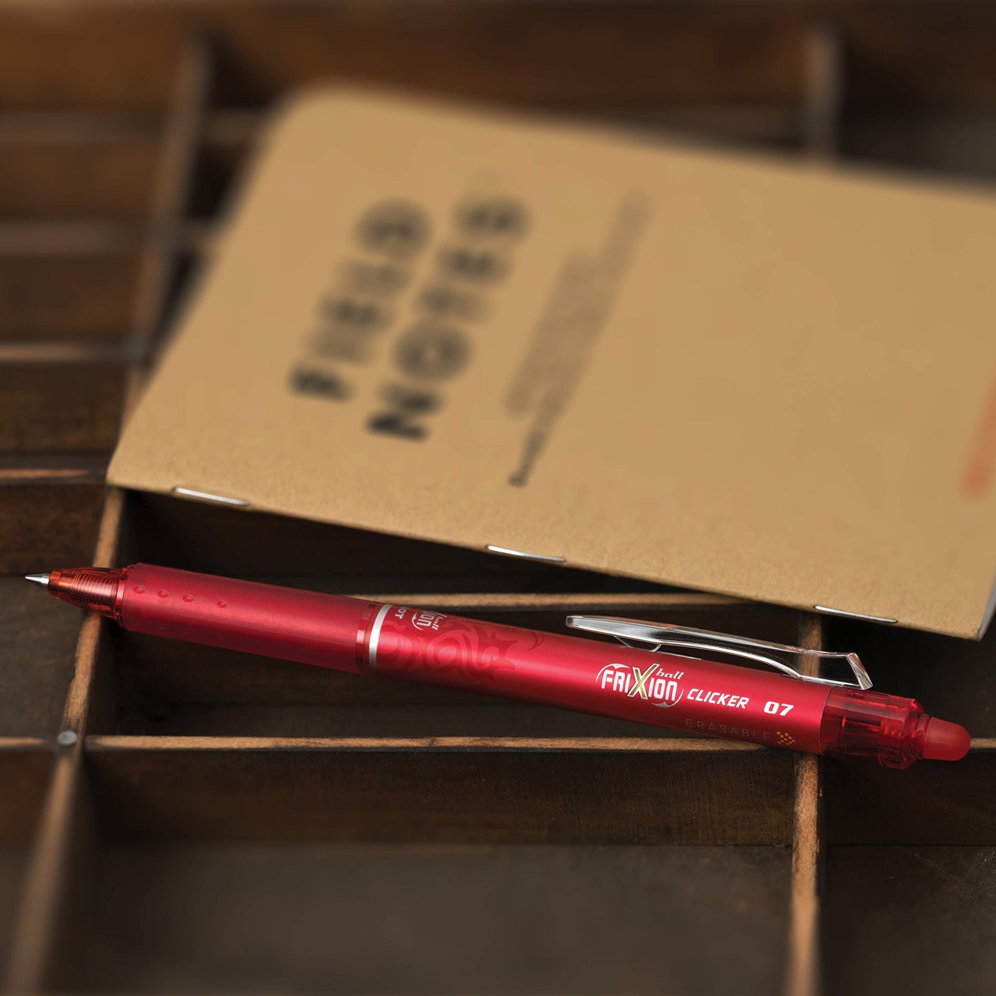 Pilot FriXion Clicker Erasable Gel Pens, Fine Point (0.7mm), Red Ink, 14-Pack - Refillable, Smooth