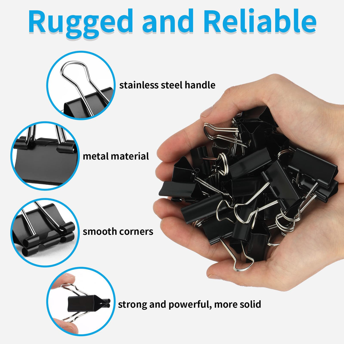 180Pcs Small Binder Clips, Mini Binder Clips, Clips Office Supplies