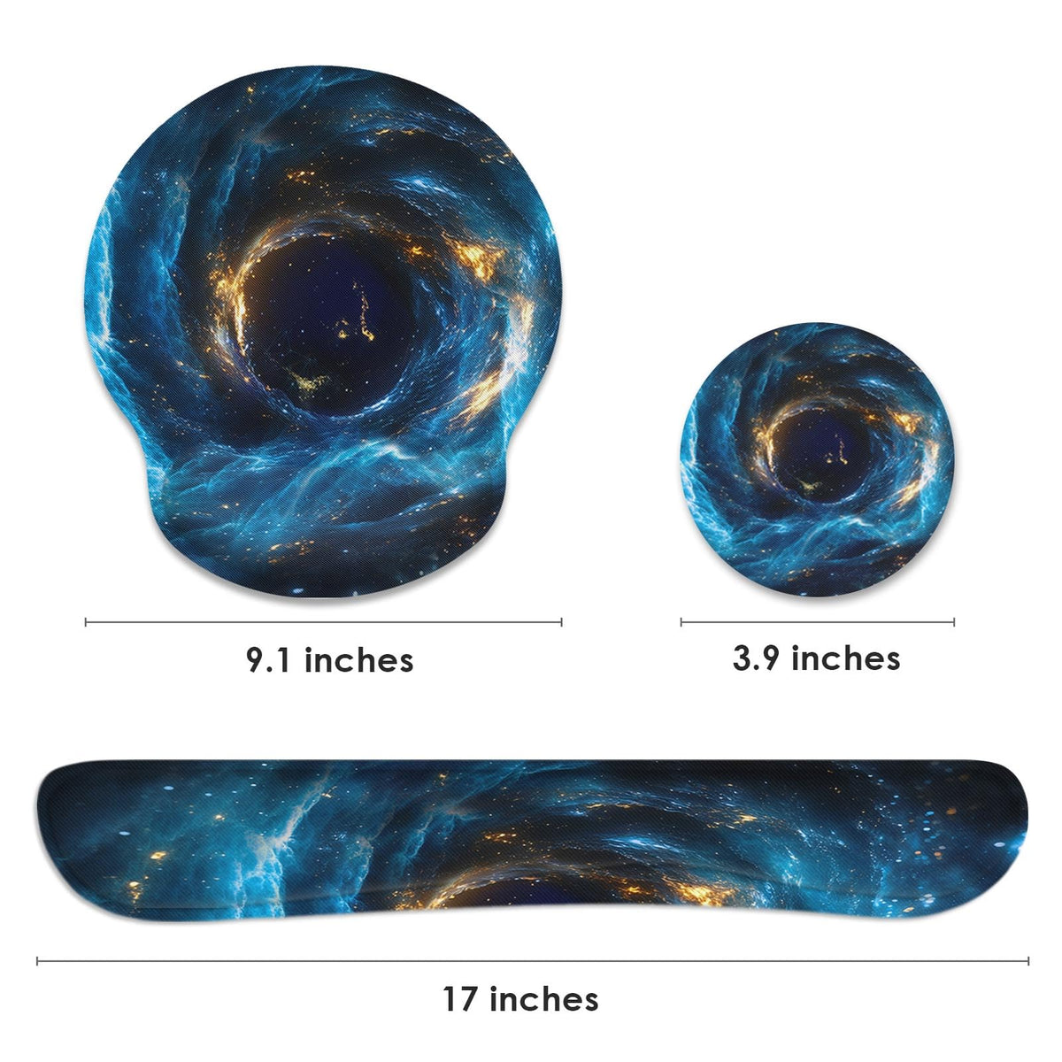 Britimes Ergonomic Mouse Pad Set with Wrist Rest, Galaxy Space