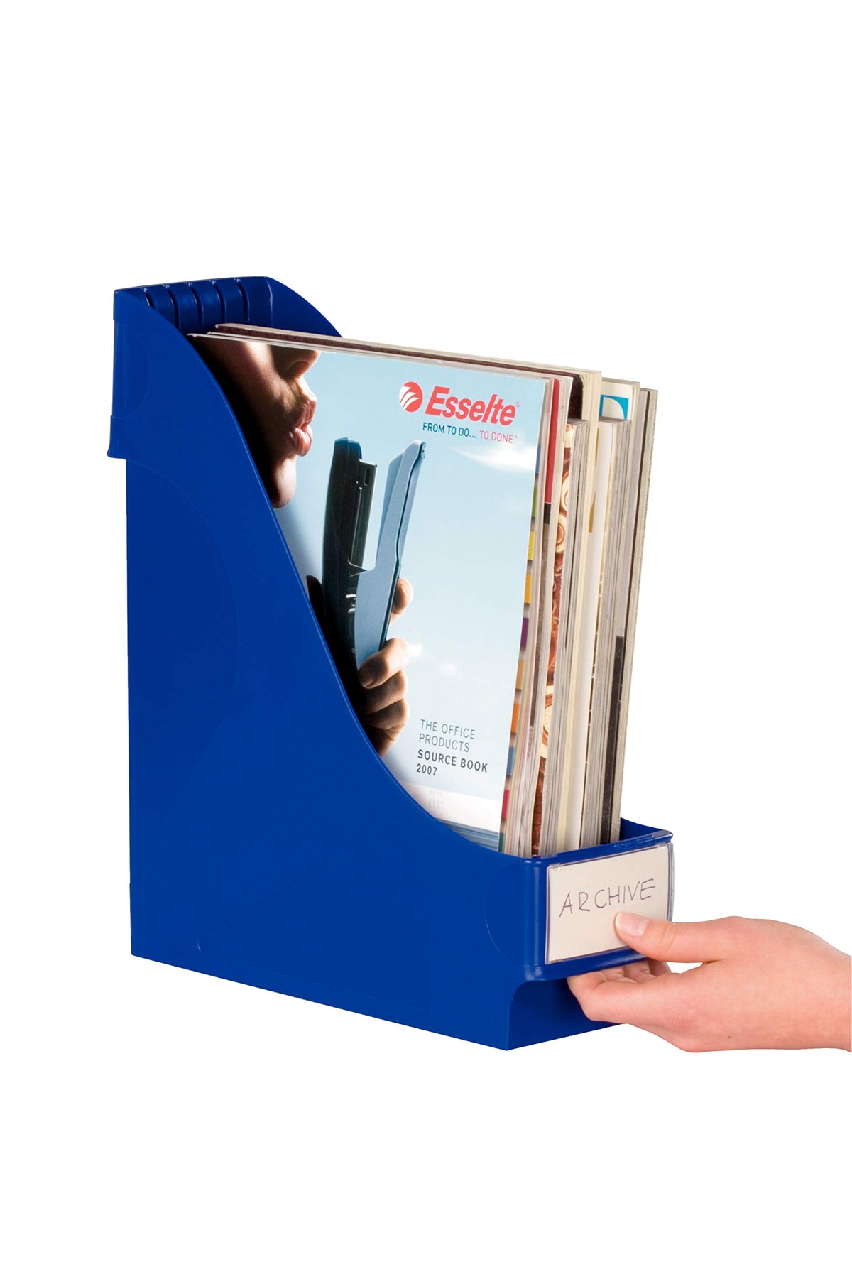 Leitz Extra Wide Magazine File, A4, Blue, 24250035