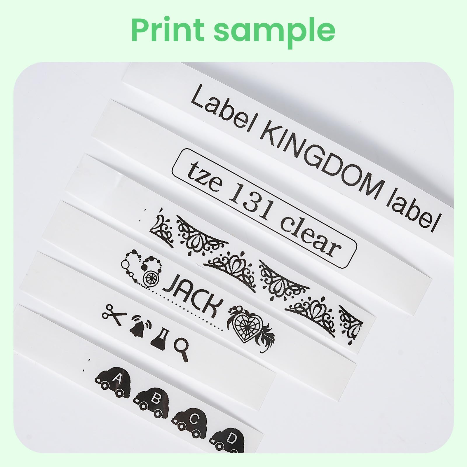 Compatible with Brother P Touch TZe-131 Clear 12mm 0.47" Label Maker Refill