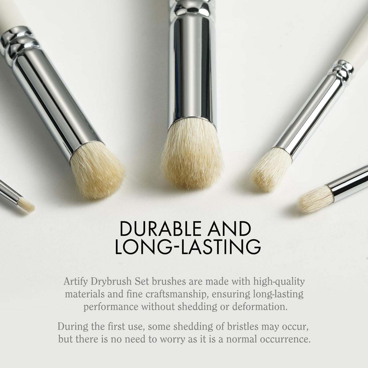 ARTIFY Drybrush Set with Dampening Pad and Brush Soap: 5 Sizes Professional-Grade Dry Brush for