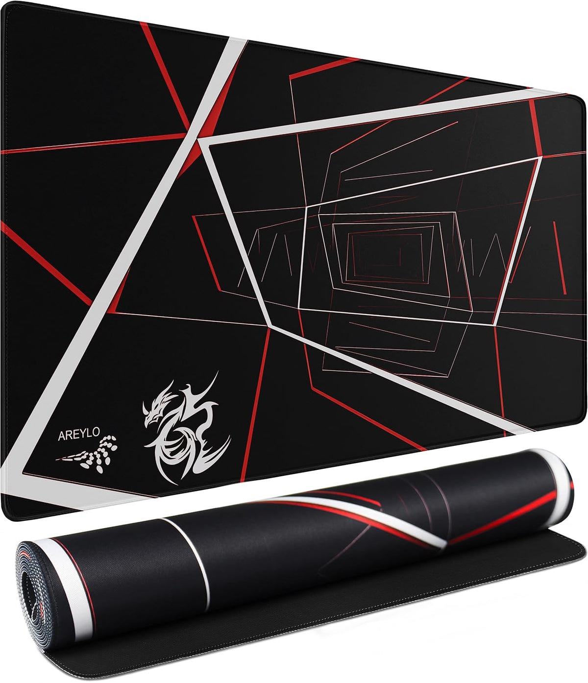 Large Gaming Mousepad, Waterproof Extra Large Mouse Pad with Stitched Edges, 31.5" x 15.7" Non-Slip