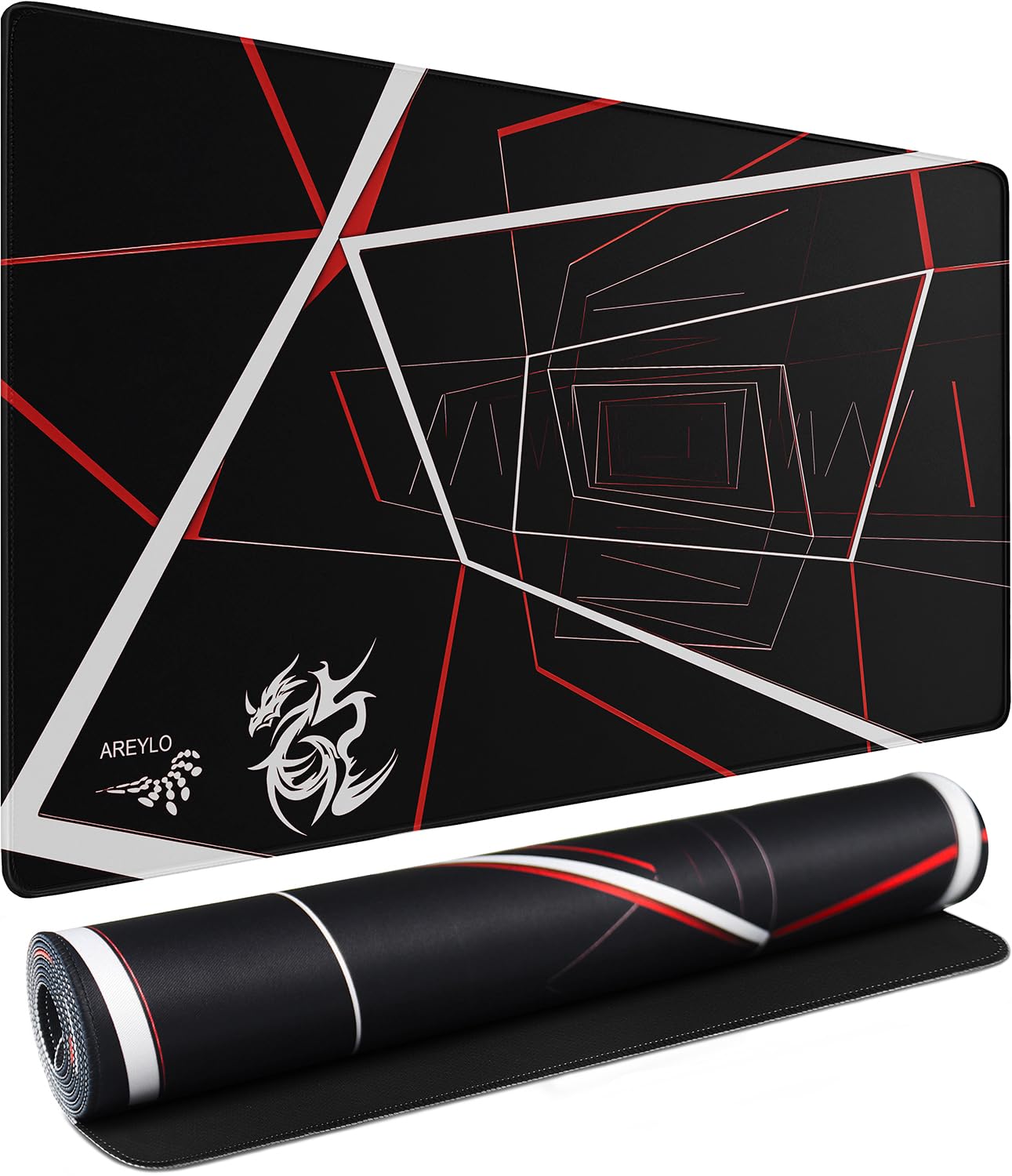 Large Gaming Mousepad, Waterproof Extra Large Mouse Pad with Stitched Edges, 31.5" x 15.7" Non-Slip
