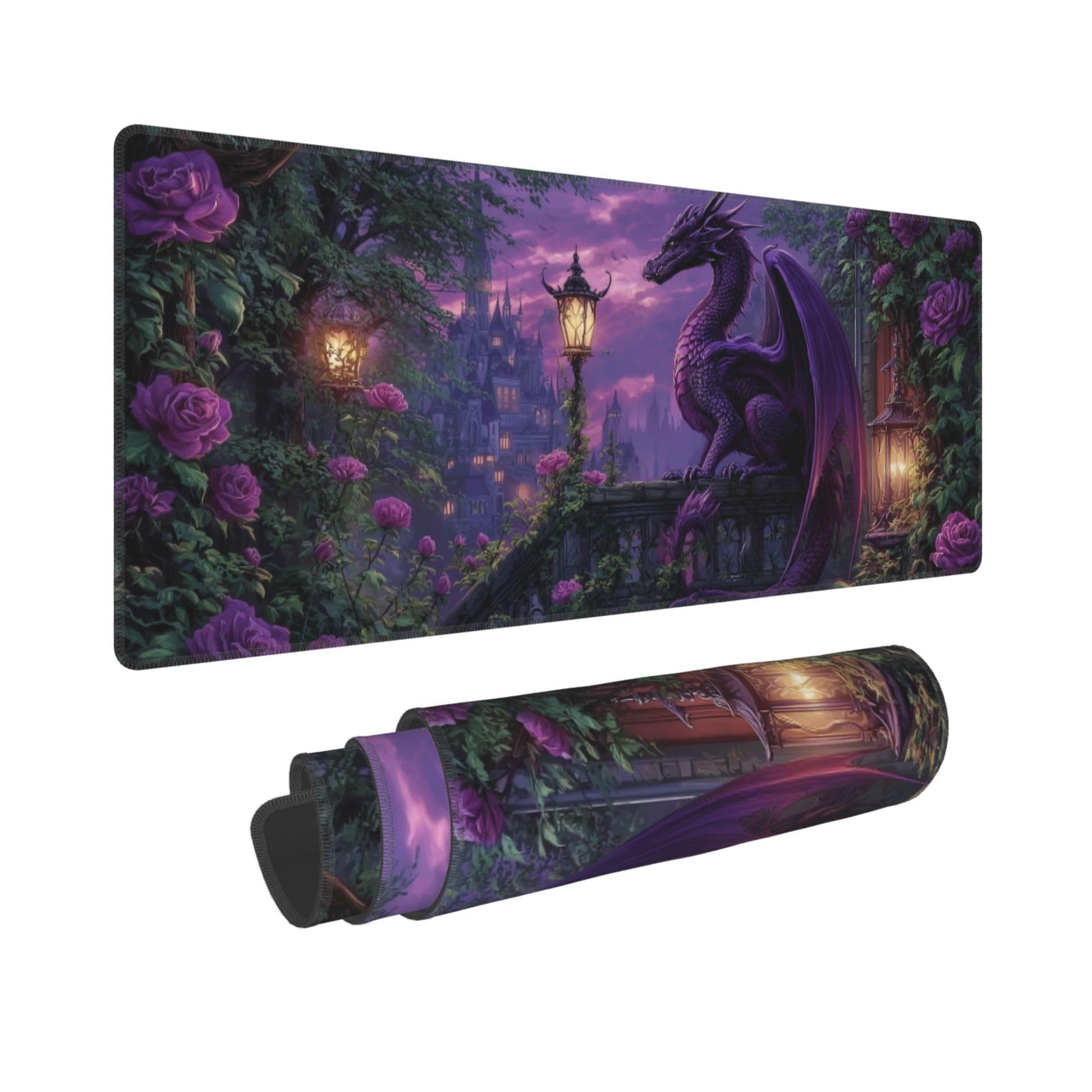 Dragon Mouse Pad Extended Large Gaming Mouse Pad XL Stitched Edges for Gamer Home Office 31.5 X