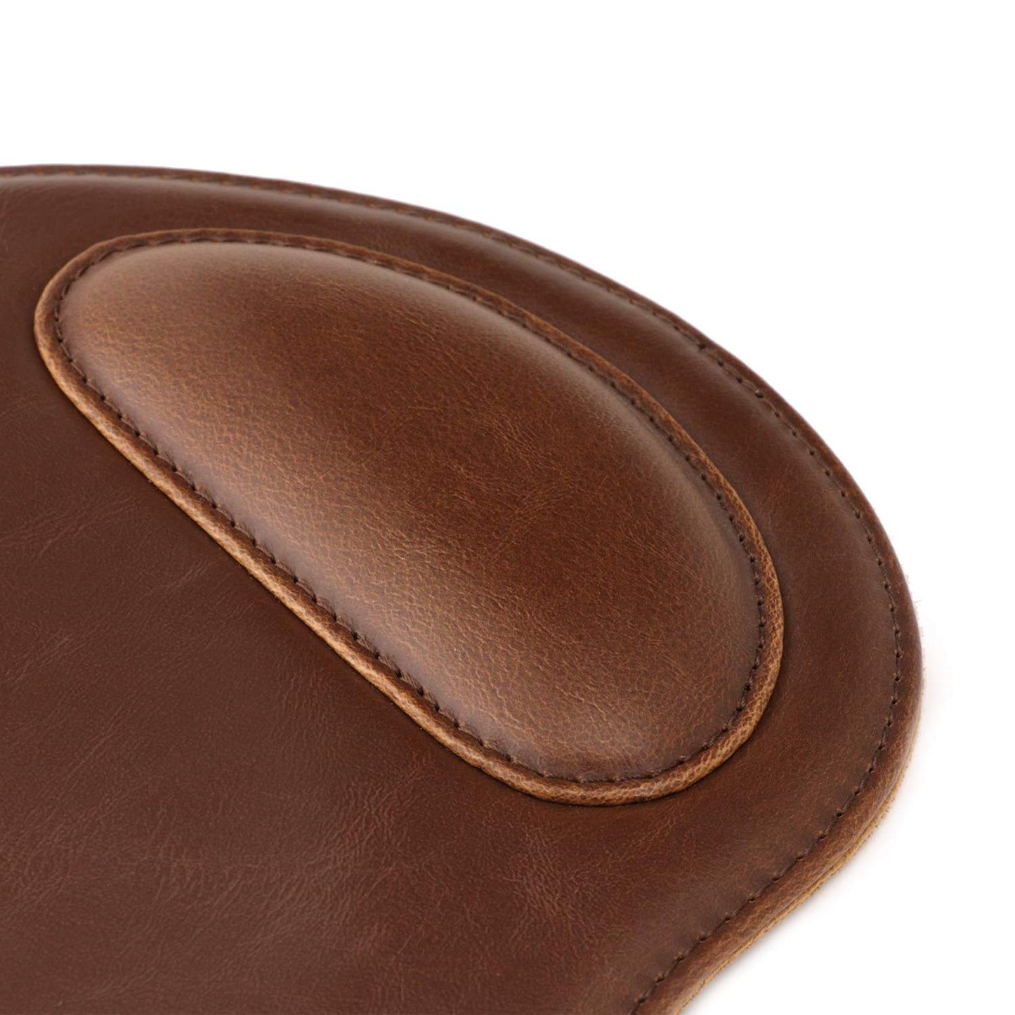Londo PU Leather Oval Shape Non-Slip Mousepad with Wrist Rest Support, Waterproof Surface, Comfort