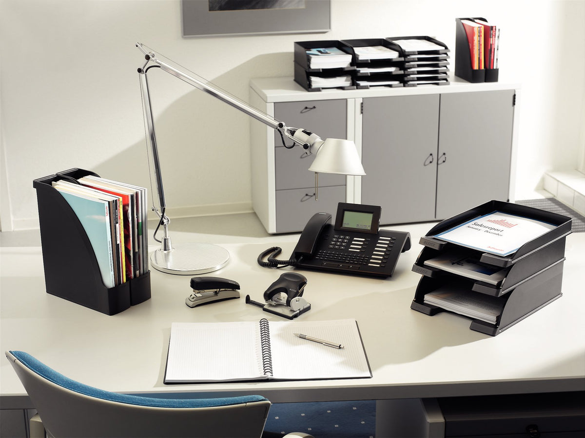 Leitz A4 Letter Tray, Slim, Black, Plus Range, 52370095