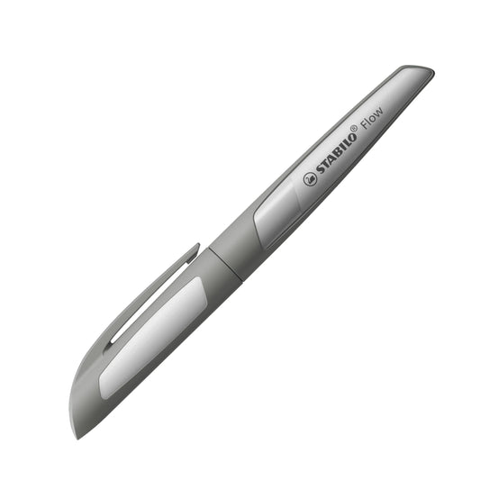 STABILO Fountain Pen Flow - MONOCHROME - Medium Nib - Pack of 1 - Grey