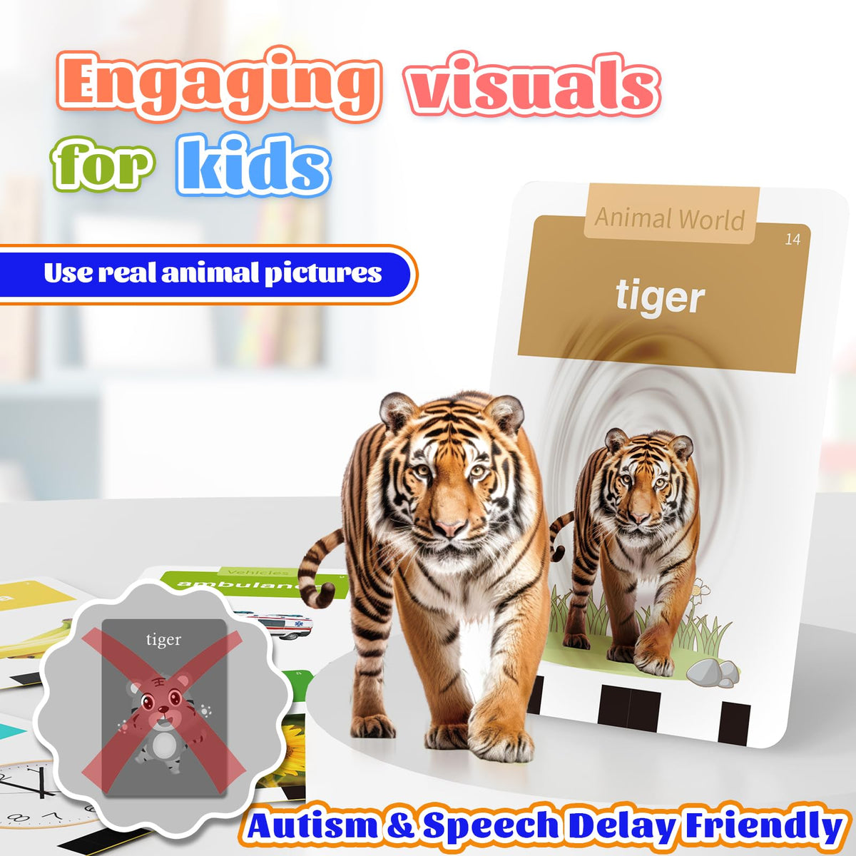 HOMESTEC Toddler Talking Flash Cards with 216 Double Sided Cards