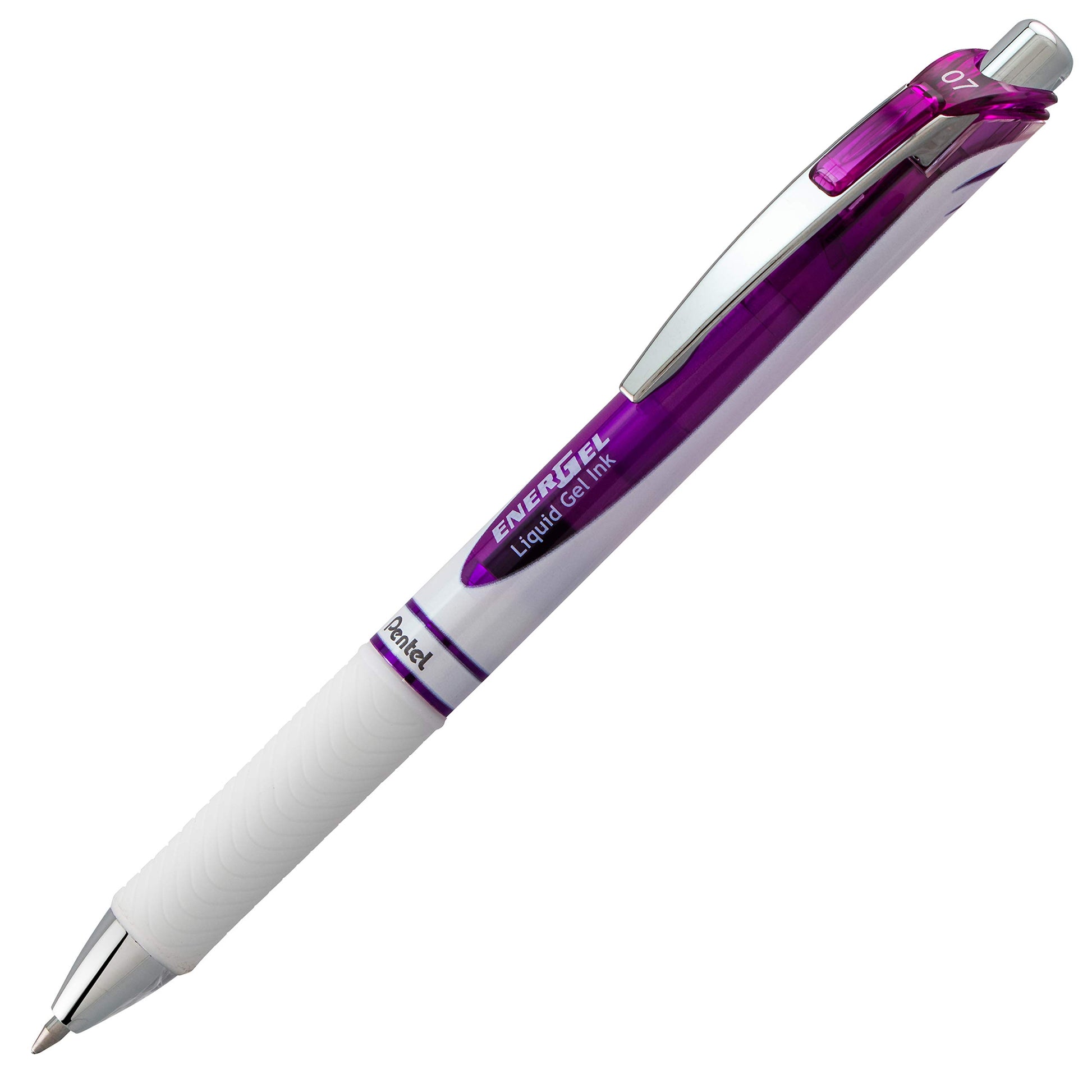 Pentel EnerGel Pearl Deluxe RTX Retractable Liquid Gel Pen, (0.7mm), Accent, Violet Ink, Box of 12