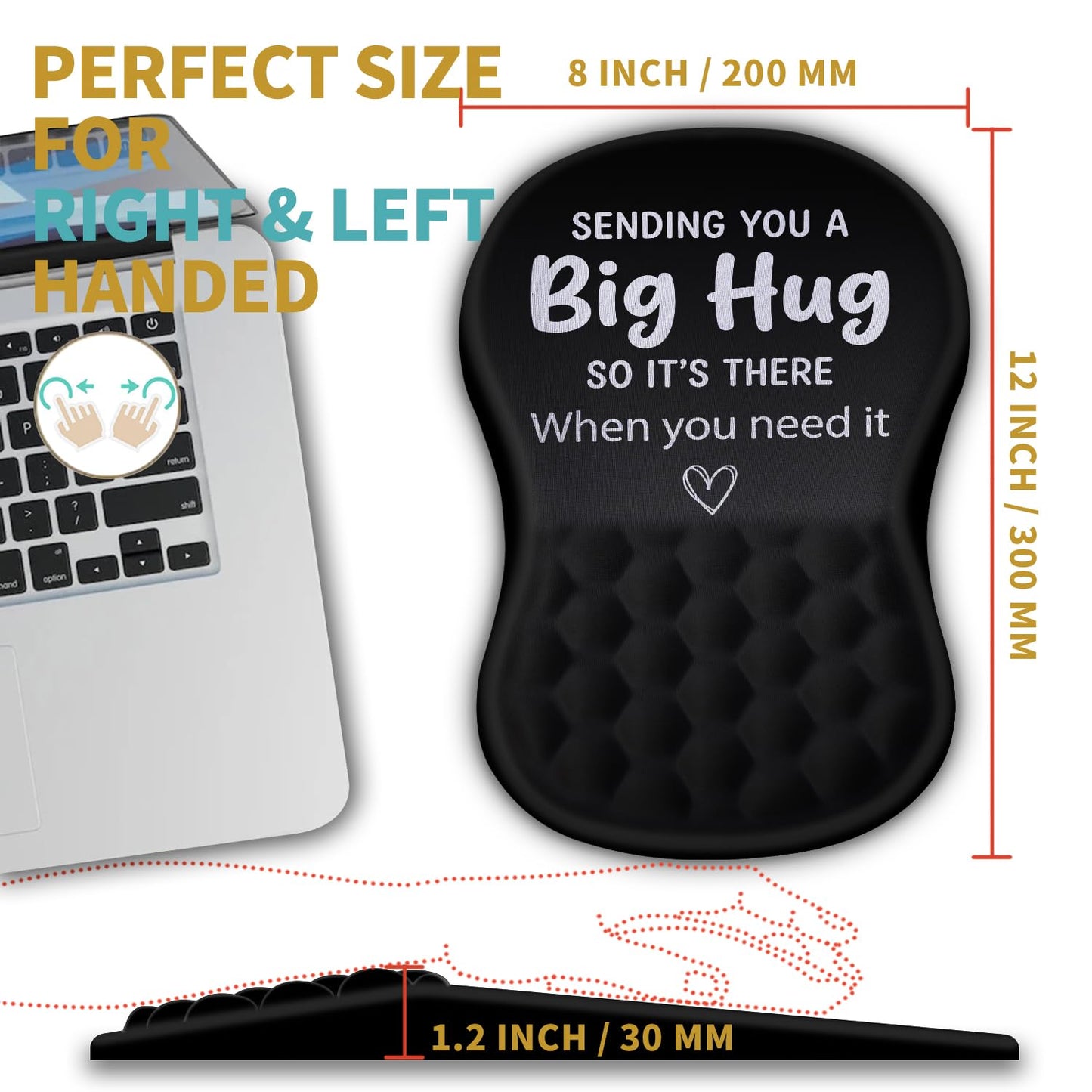 Hokafenle Ergonomic Mouse Pad Wrist Support with Massage Design, Wrist Rest Pain Relief Mousepad