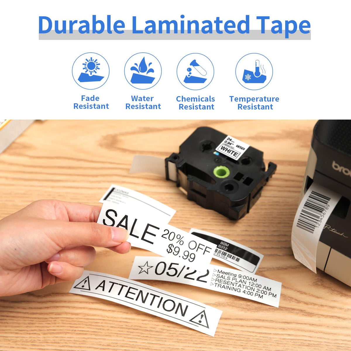 Oozmas Compatible with Brother Label Maker Tape 1 Inch TZe 24mm 0.94"