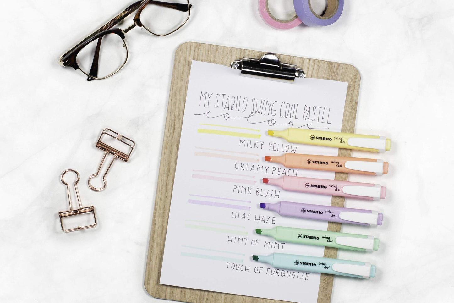 STABILO swing cool pastel edition highlighter, single pen, powdery yellow