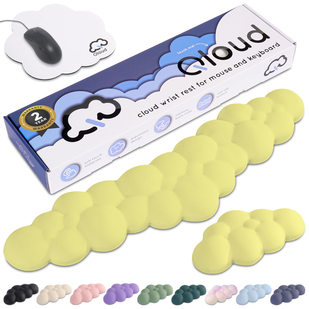 Cloud Keyboard Wrist Rest – Create-ables Qloud Cloud Wrist Rest for Computer Keyboard and Mouse