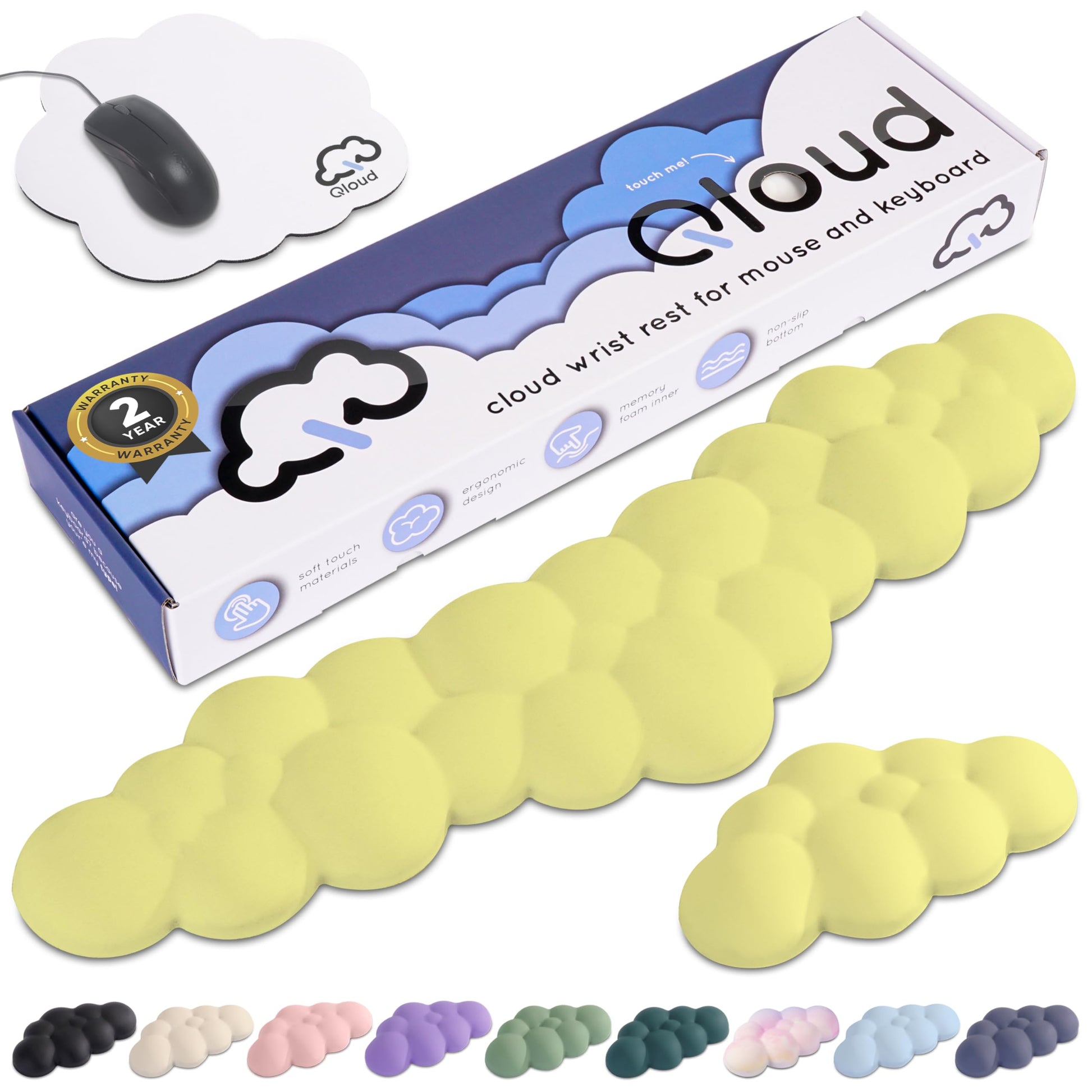 Cloud Keyboard Wrist Rest – Create-ables Qloud Cloud Wrist Rest for Computer Keyboard and Mouse