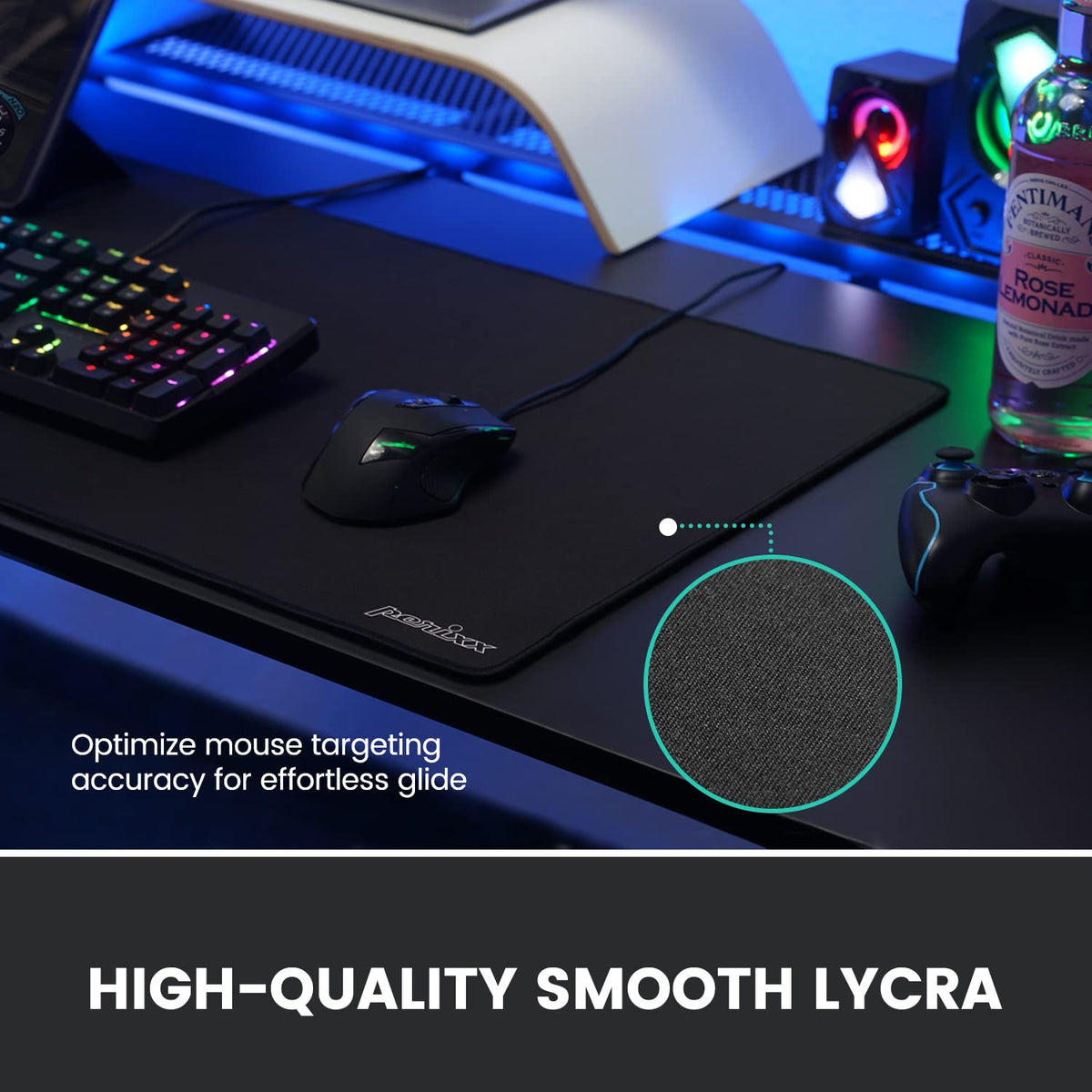 Perixx DX-1000XXL Waterproof Gaming Mouse Pad with Stitched Edge - Non-Slip Rubber Base Design for