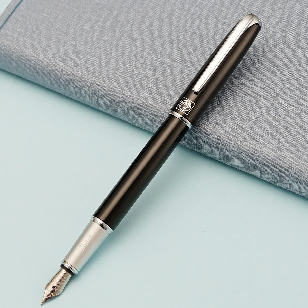 erofa Picasso 916 Black Fountain Pen with Gift Box Writing Pen Set Medium Nib 0.7mm for Office