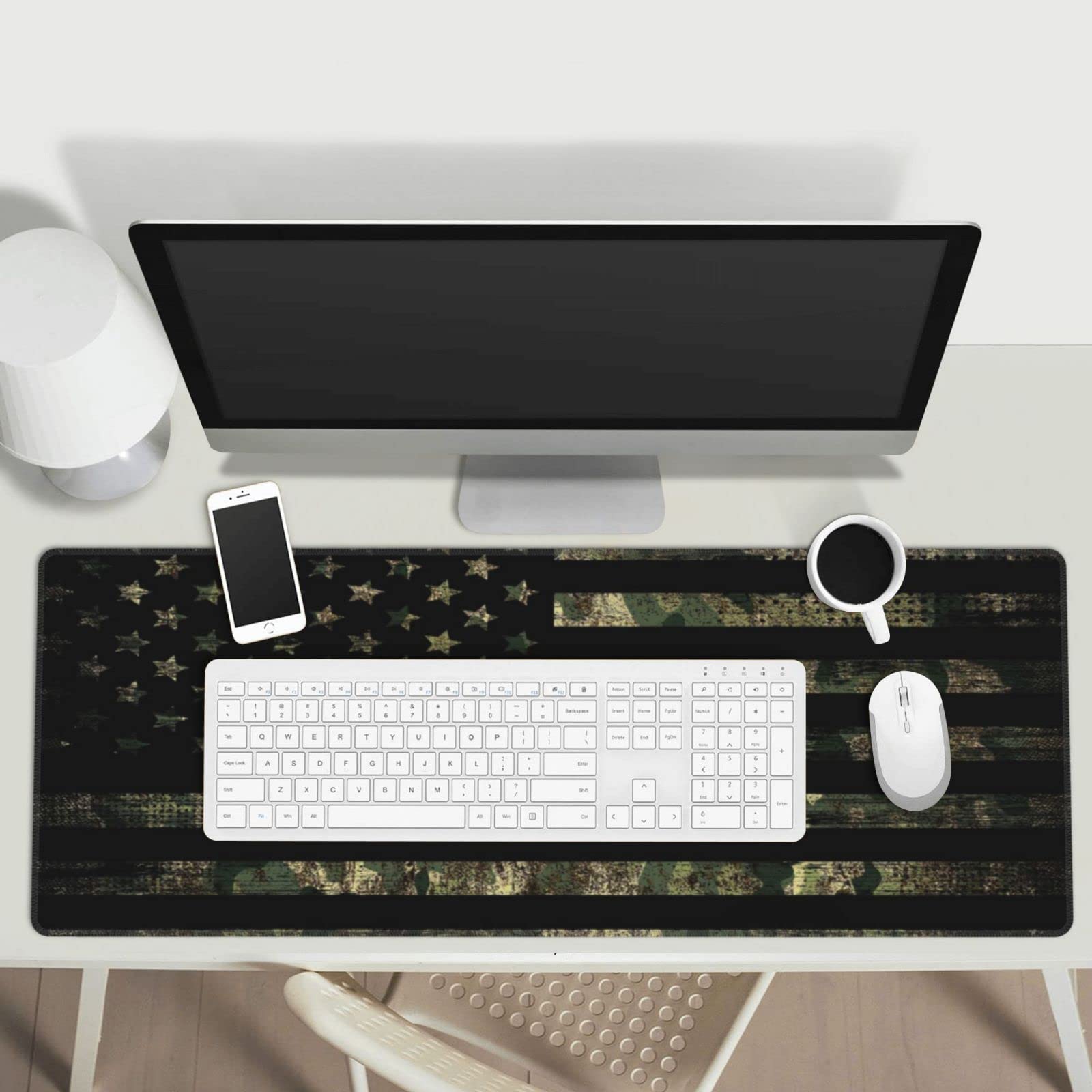 Sigouyinei Extra Large Desk Pad 31.5x12in Office Gaming Non-Slip Mouse Pad