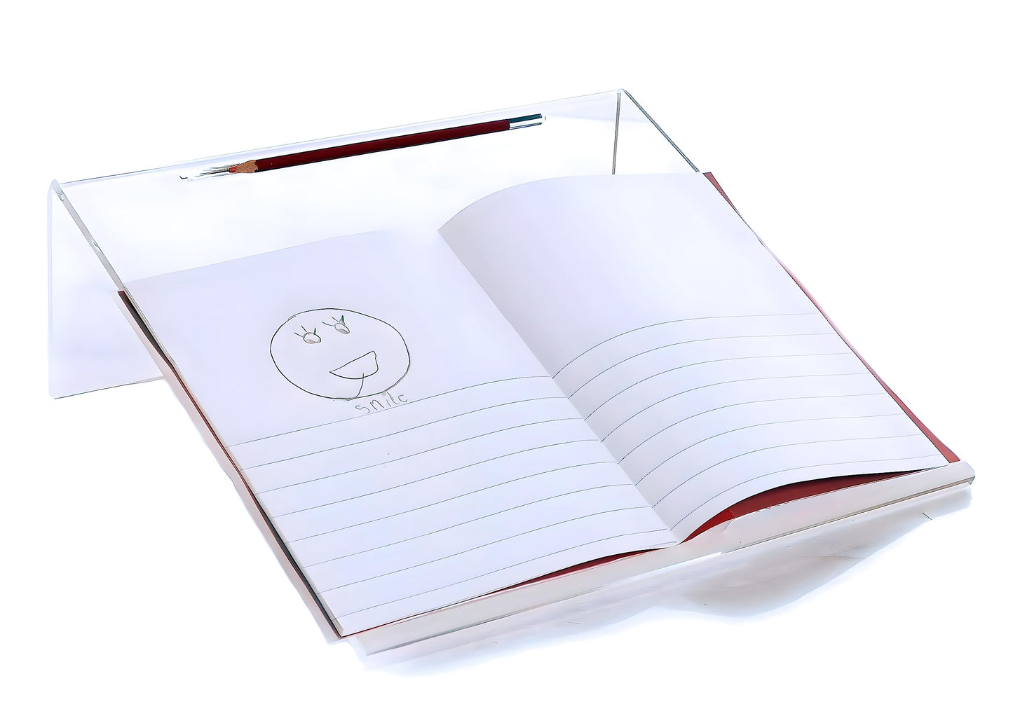Playlearn Slant Board for Writing – Acrylic, Anti-Slip, Pen Holder - Extra Wide Writing Slope for