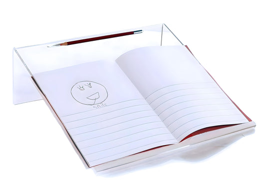 Playlearn Slant Board for Writing – Acrylic, Anti-Slip, Pen Holder - Extra Wide Writing Slope for
