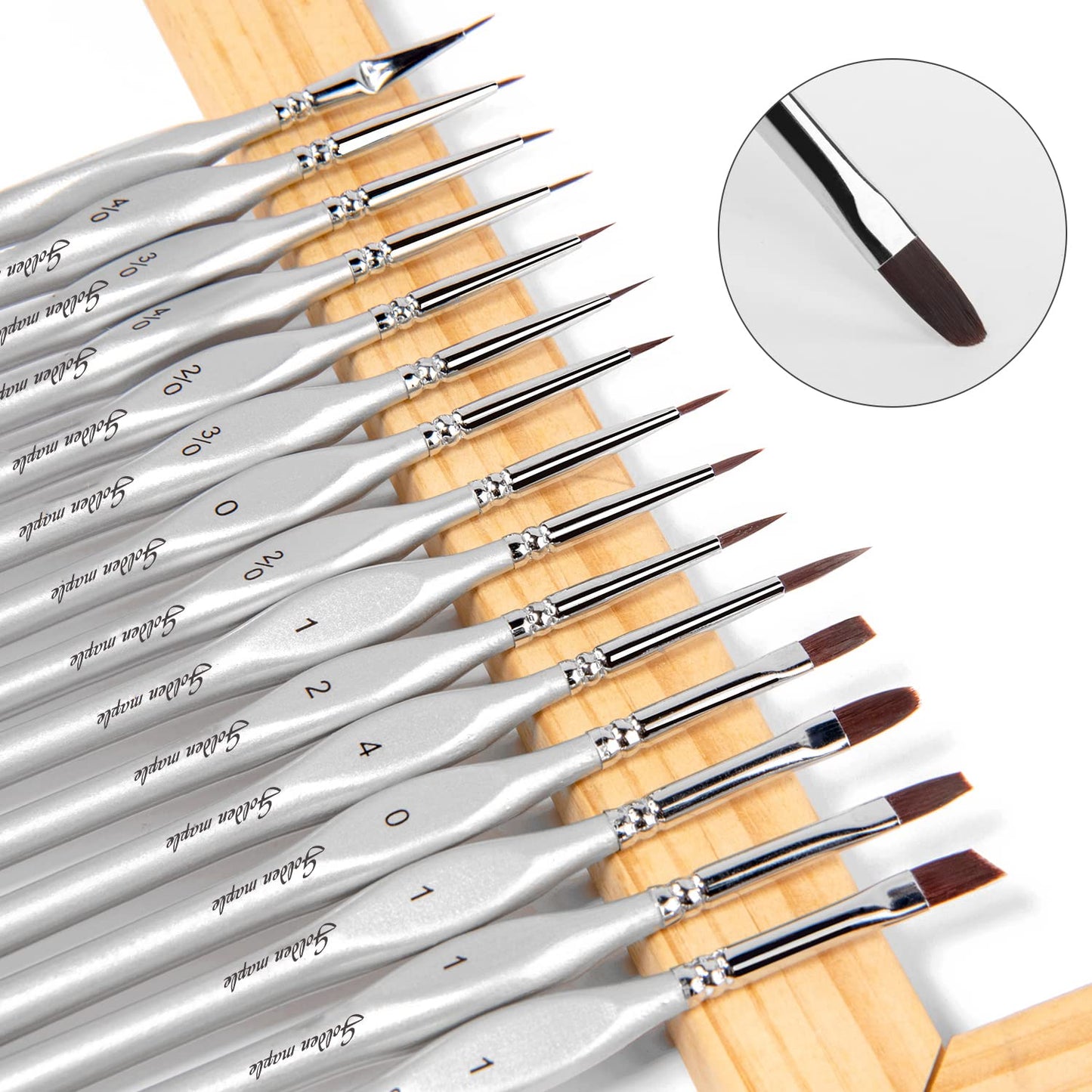 Golden Maple Miniature Paint Brushes, 15PC Model Brushes Micro Detail Paint Brush Set, Fine