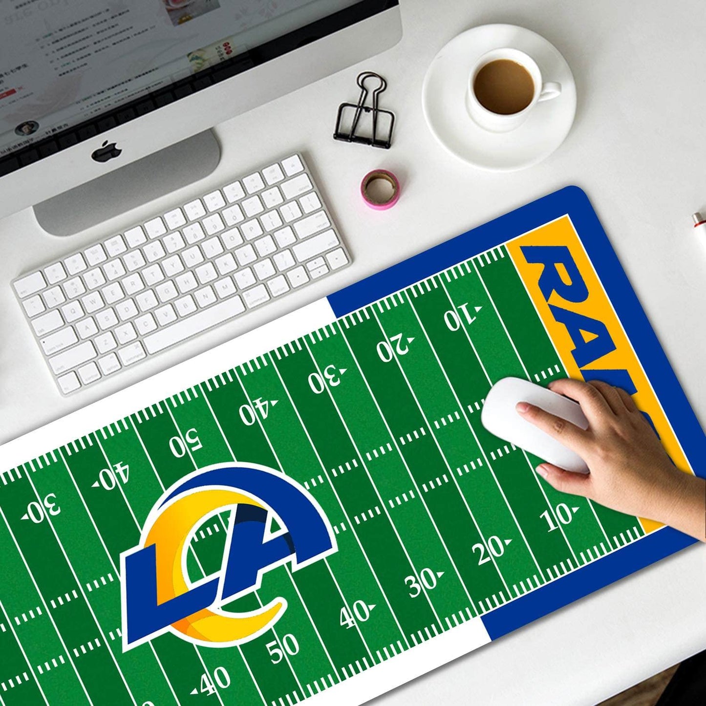 Large Gaming Mouse Pad, Mousepad with Non-Slip Rubber Base for Laptop Computer Desktop