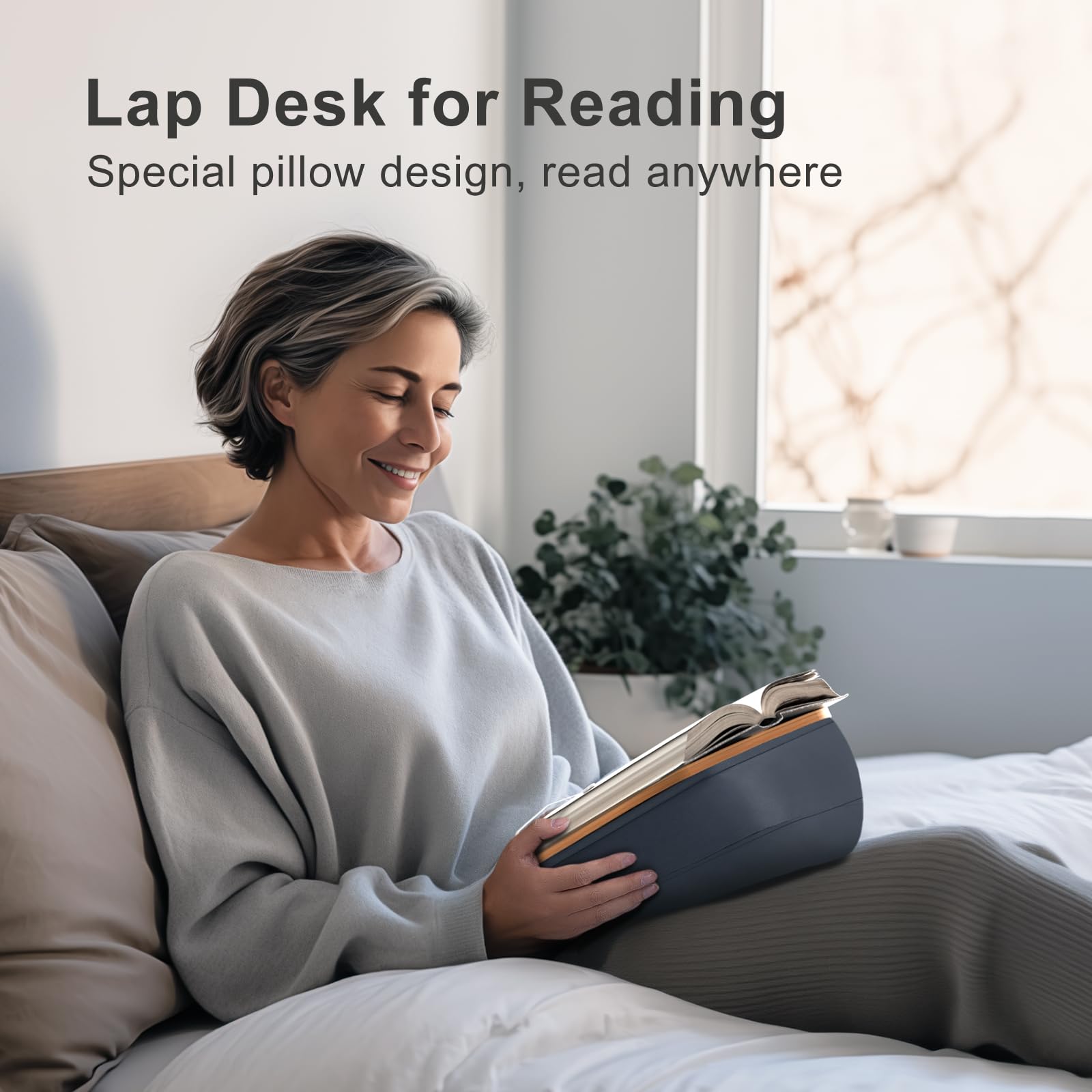 ERGONOV Lap Book Stand for Hands Free Reading Comfortable Pillow Stand