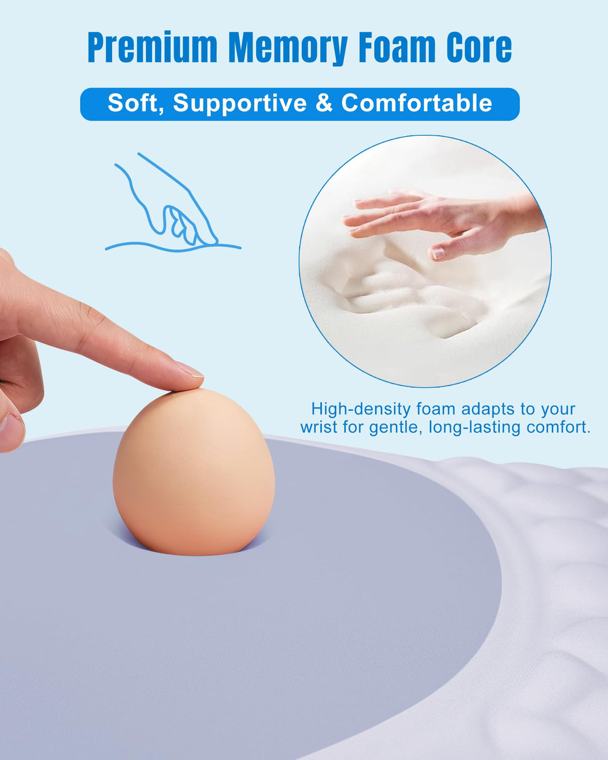 PVIPCZ Ergonomic Mouse Pad with Sloped Memory Foam Wrist Rest