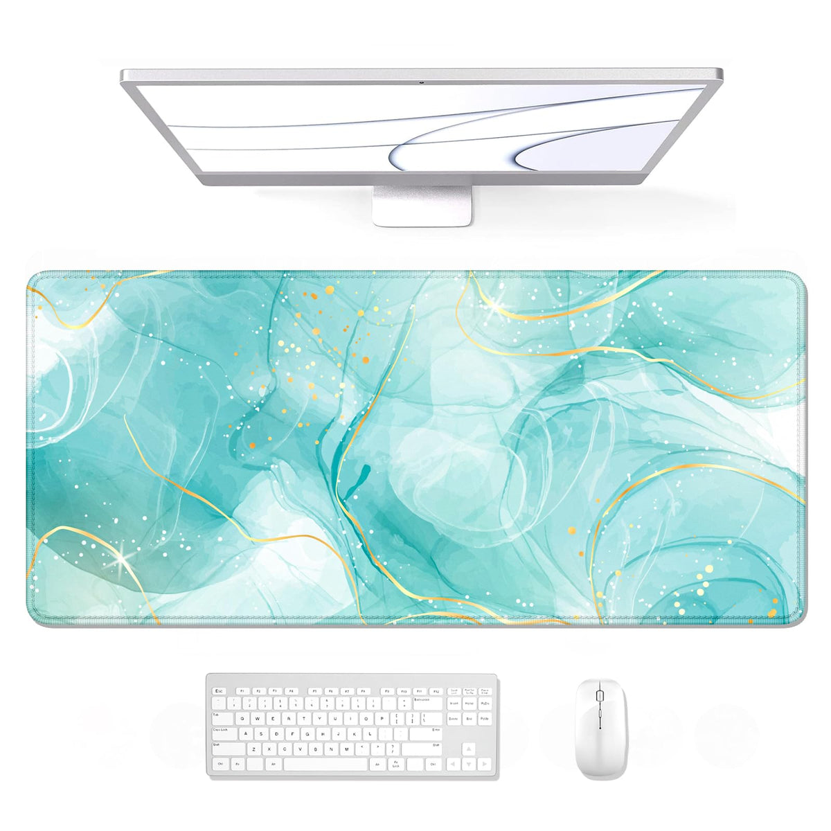 Auhoahsil Desk Mouse Pad, Large Gaming Mousepad, XXL Desk Pad, Extended Long Superior Micro-Weave