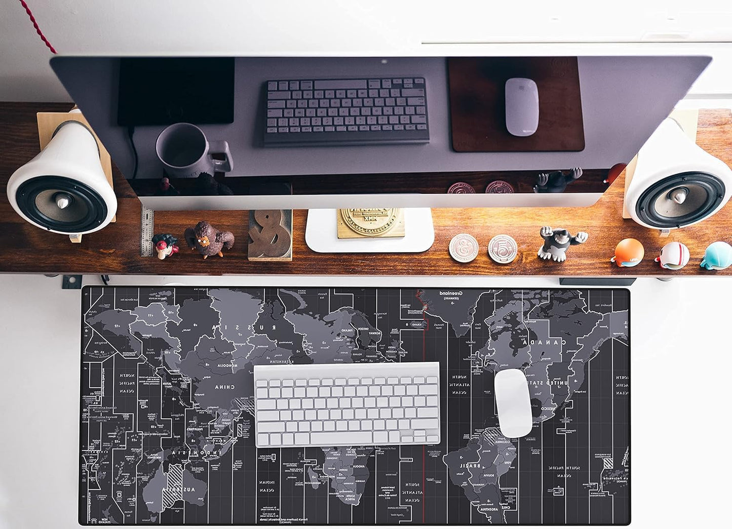 KTRIO Large Gaming Mouse Pad, Desk Mat, 31.5 x 15.7 in, World Map, XXL