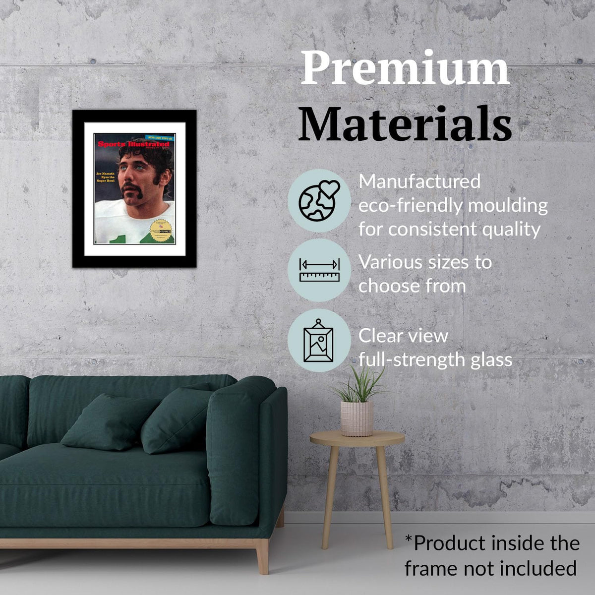 Creative Picture Frames 8.25 x 11 Magazine Frame with Full-Strength Glass, Holds Up To A 1/4" Thick