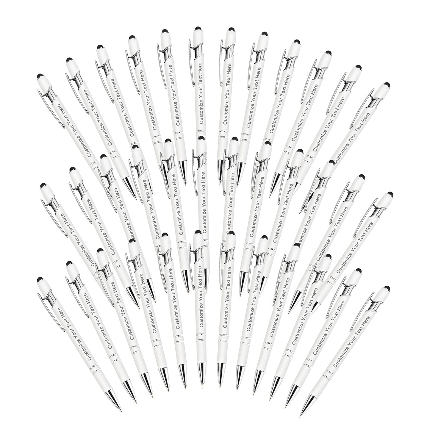 Qingxily Custom Pens Bulk - Up to 300 Personalized Stylus Ballpoint Pens With Free Engraving
