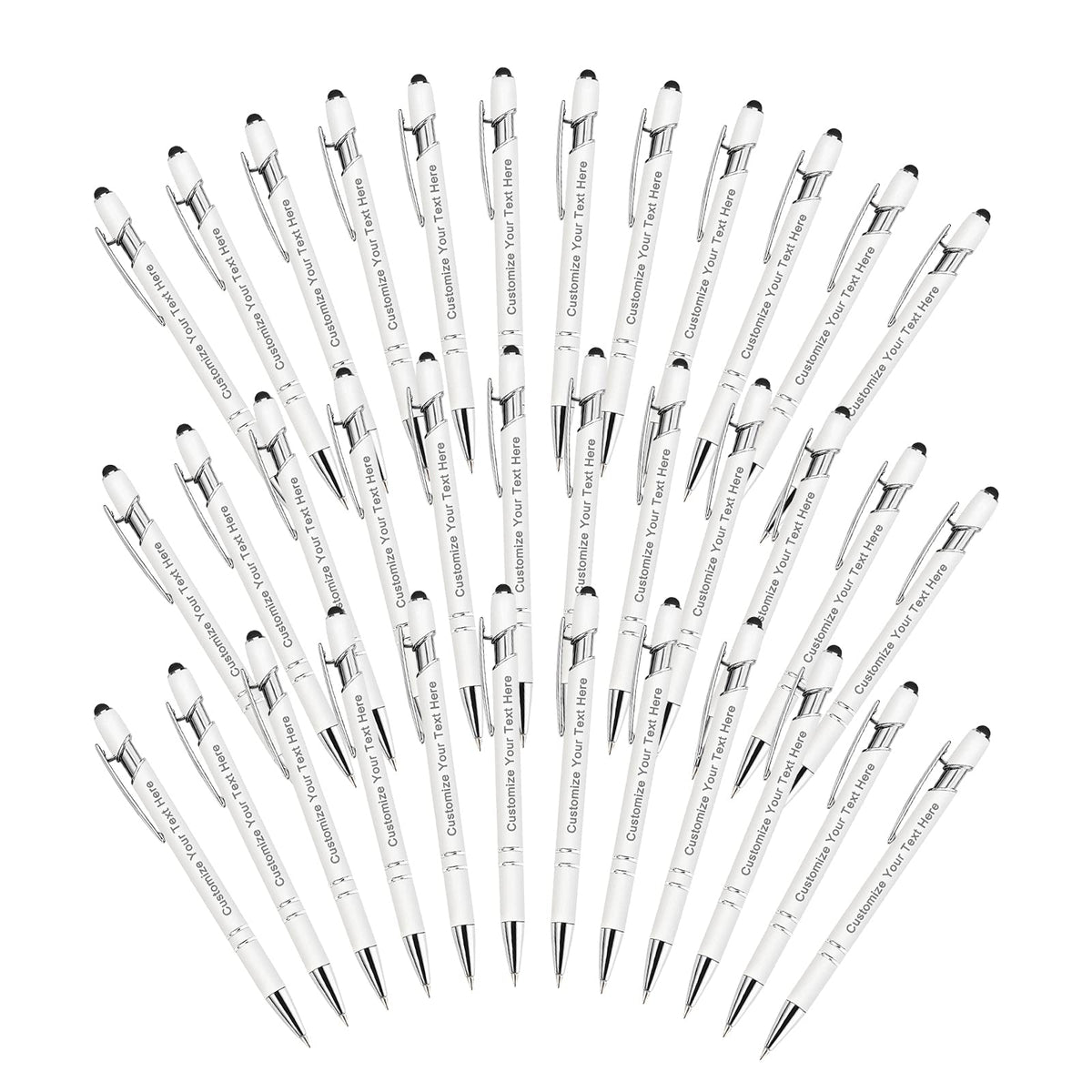 Qingxily Custom Pens Bulk - Up to 300 Personalized Stylus Ballpoint Pens With Free Engraving