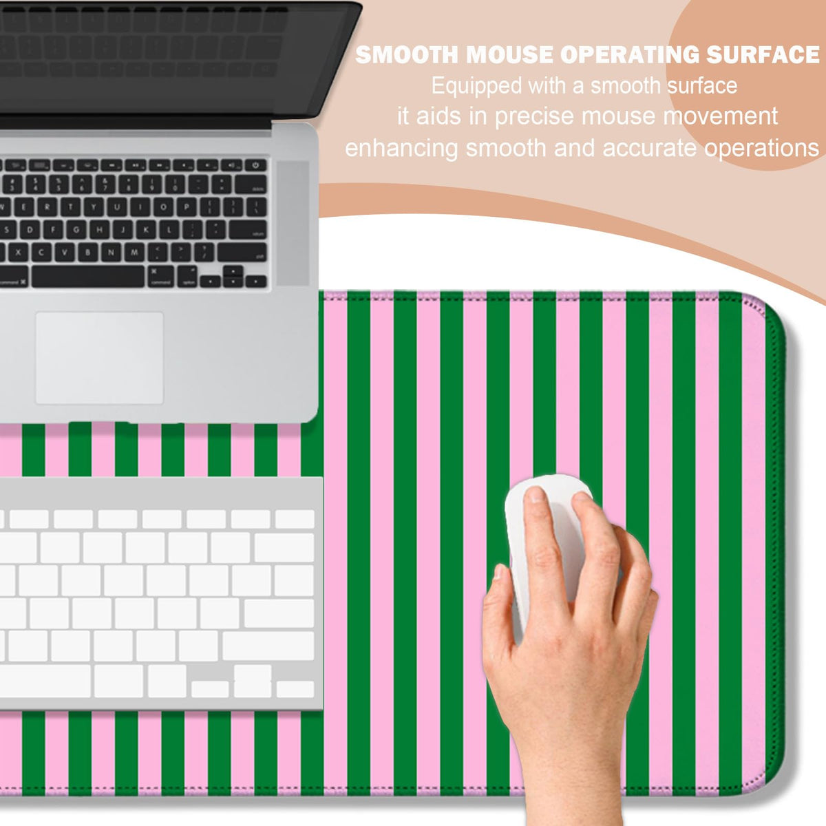 AYKDTFN Stripe Large Mouse Pad, Extended Desk Mat for Gaming, Office & Home