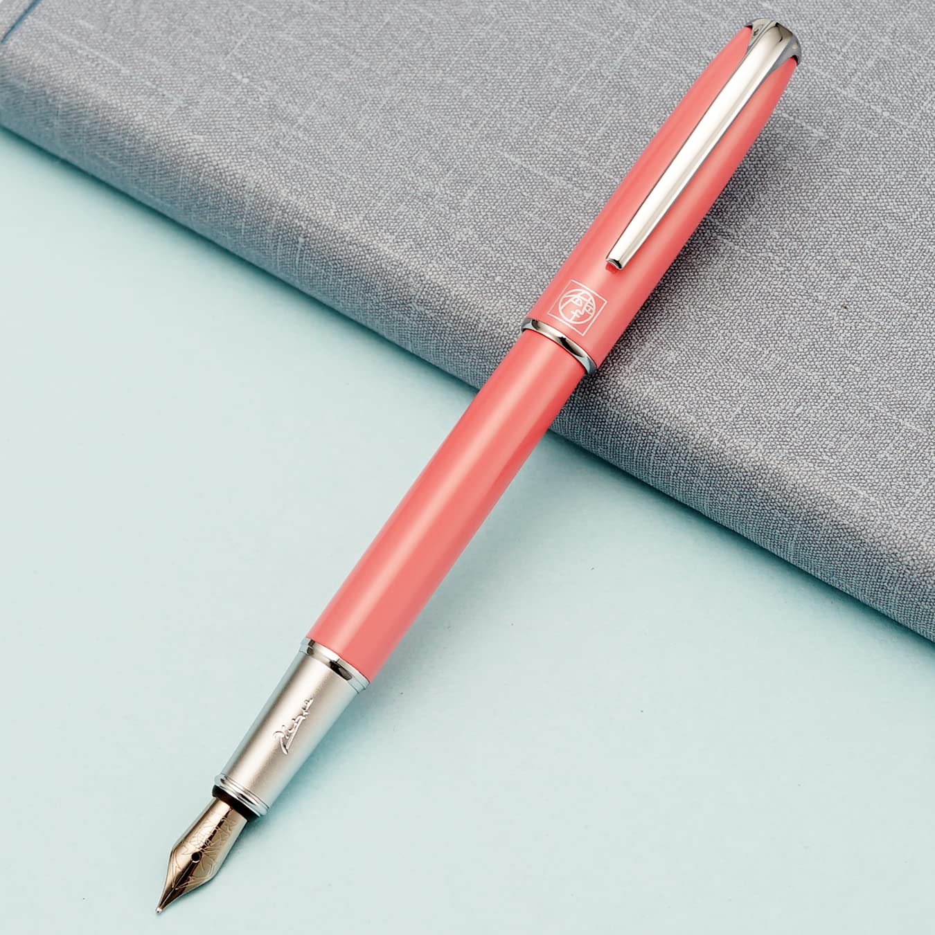 erofa Picasso 916 Pink Fountain Pen with Gift Box Calligraphy Writing Pen Set Bent Nib Fude 1.0mm