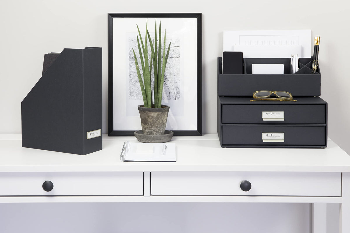BIGSO ELISA Desk Organiser with 4 Compartments - Organiser System for Notes, Paper Clips, Pens etc.