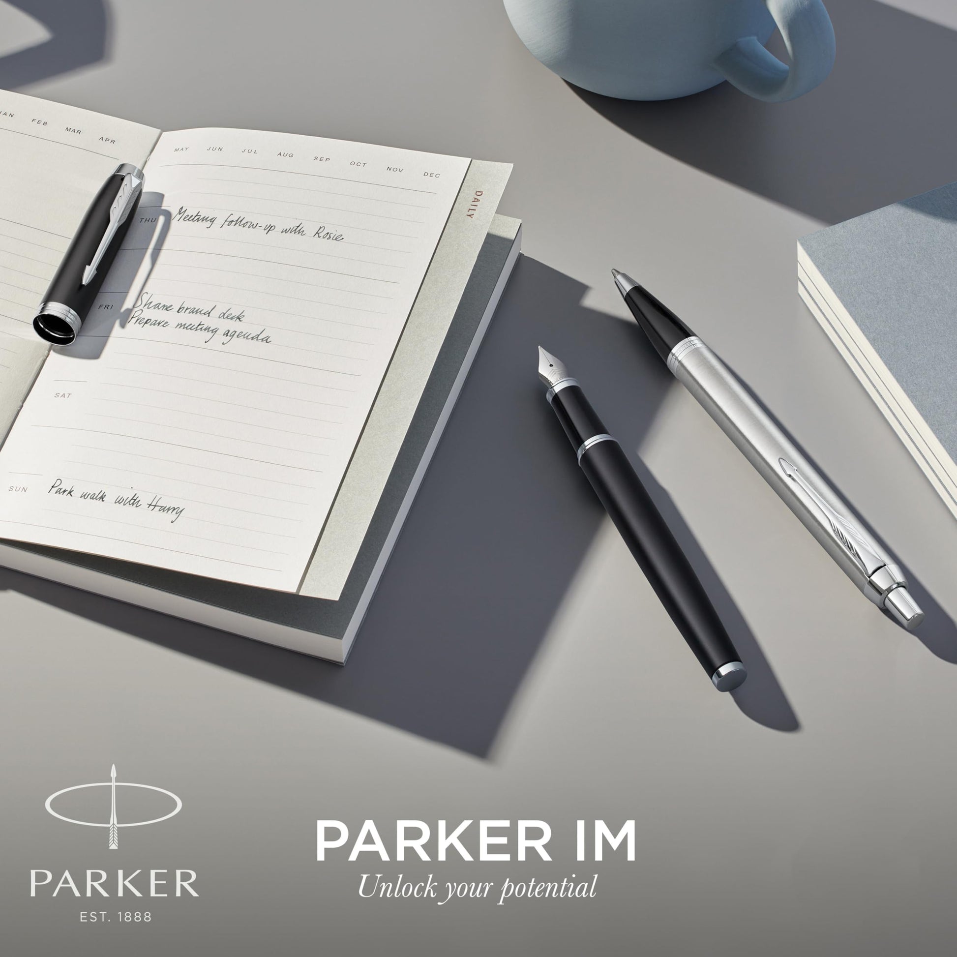 Parker Im Premium Roller Ball Pen, Stick, Fine 0.7 Mm, Black Ink, Black/chrome Barrel