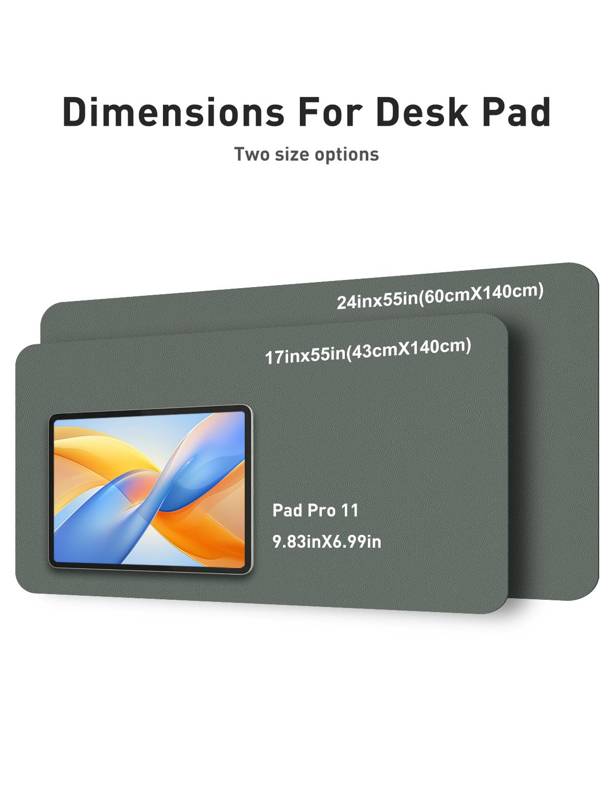 Aothia Faux Leather Desk Mat - Non-Slip PU Leather Desk Blotter, Waterproof Writing Surface, Large