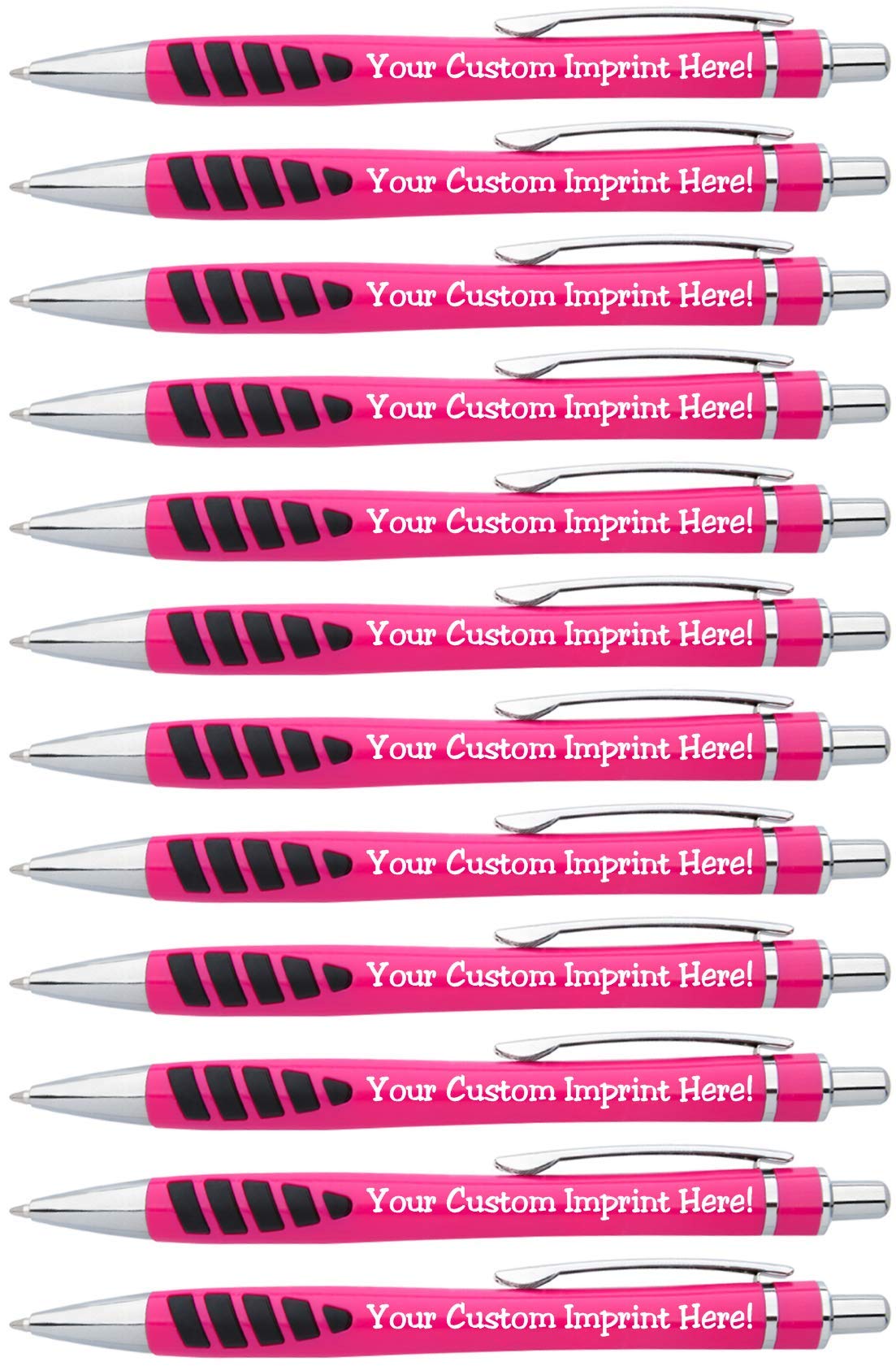 ExpressDesigns™ - Your Name or Imprint on our Custom Printed Addison Ballpoint Pen - Rubber Grip