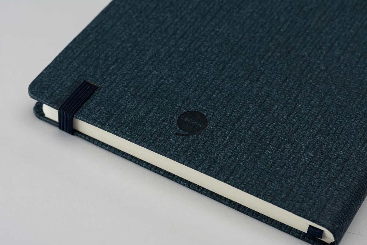 COMMA Abaca – A5 Size – Hard Bound Notebook with Elastic Band Closure & Pen Loop – 192 Pages